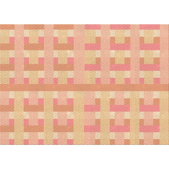 Ahgly Company Indoor Rectangle Patterned Construction Cone Orange Area Rugs, 3' x 5'