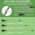 thumbnail image 3 of Wheel Rotary Edger, Manual Edger Lawn Tool,Adjustable Length with Sturdy 4-Section Stainless Steel Lawn Edger Tool, 3 of 6