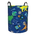 thumbnail image 2 of Balery Dinosaur In Space Round Laundry Basket with Handles Waterproof Freestanding Laundry Hamper for Clothes Toys in the Dorm and Family-Medium, 2 of 8