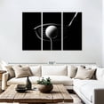 thumbnail image 3 of Elephant Stock Golf Hit Position Wall Art - Horizontal Multi Panel Canvas - Living Room Wall Decor - Sports Multi Panel - Black And White Decor - 74" x 48", 3 of 8