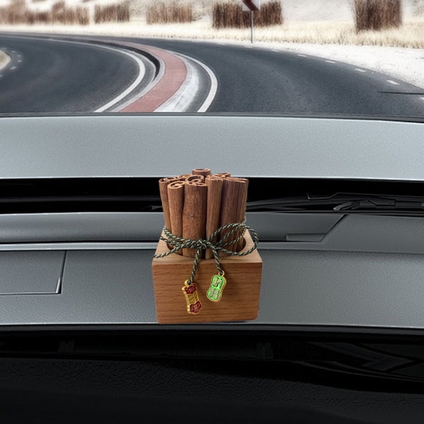 Difusor de aromaterapia para coche Lisbinx | Ambientador esférico de madera de haya y nogal para coche y hogar | Decoración portátil para consola central | 7 x 6,1 x 6,1 cm | Adorno de aroma natural