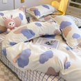 thumbnail image 2 of Korean Style Cartoon Cloud Bedding Set Pink Floral Princess Bed Sheet Set Pillowcase Girls Summer Autumn Soft Duvet Cover Set, 2 of 7