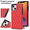 thumbnail image 6 of SaniMore for iPhone 14 Magnetic Fragrant Case Support Wireless Charging, Premium PU Leather Cover Built-in Detachable Lanyard 360° All-Inclusive Shockproof Protective Shell, Red, 6 of 8
