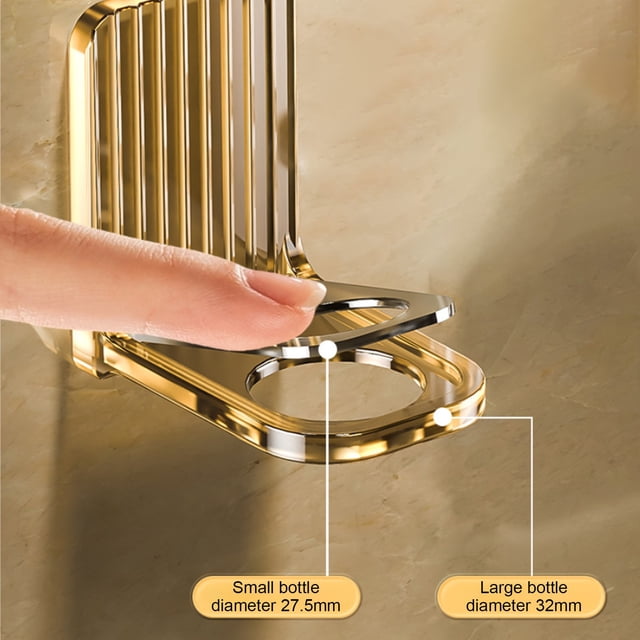 COM1950s Bathroom Wall Shelf, Bathroom Shower Organizer, Transparent Non Perforated Shower Gel Rack Wall Mounted Bathroom Shampoo and Bathroom Non Marking Sticker Shelf, Small Wall Shelf