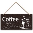 thumbnail image 1 of Coffee Bar Open Daily Cafe Decor Wood Hanging Plaque 5X10 Inch Coffee Signs Modern Bar Accessories Kitchen Home Pub Shop Coffee Station Farmhouse Decorative, 1 of 4
