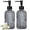 Gray, variant on 2Pack 13.5 Oz Glass Soap Dispenser , Manual Pump Dispenser,Empty Liquid Container, Refillable Hand Soap Dispenser , Premium Bathroom soap Dispenser for Kitchen & Bathroom , Lake Blue