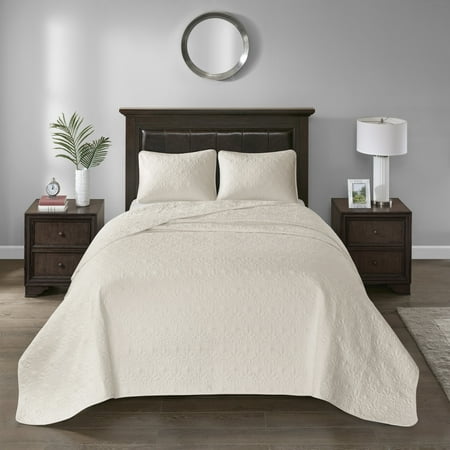 3pc Full Vancouver Reversible Bedspread Set Ivory - Madison Park