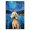 Bedlington Terrier, variant on Chinook Dog Starry Night Van Gogh Wall Art Canvas for Living Room Oil Painting Artwork Landscape Canvas Artwok for Living Room Bedroom Home Decorations Wall Decor Large