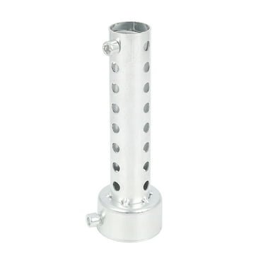 45mm Universal Motorcycle Exhaust Pipe Baffle Muffler Baffle Noise Eliminator Silver Tone