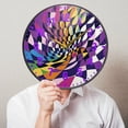 thumbnail image 6 of Yayeee Wall Clock Battery Operated 11.9" Silent Quartz Non-Ticking for Living Room Decor, Purple Wavy Plaid, 6 of 8