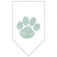 thumbnail image 1 of Paw Green Rhinestone Bandana White Large, 1 of 1