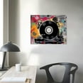 thumbnail image 3 of Nawypu Music Wall Art Retro Hip Hop Wall Decor Graffiti Wall Decor Record Player Painting Print on Canvas Colorful Picture Print on Canvas for Bedroom Living Room Easy to Hang, 3 of 4