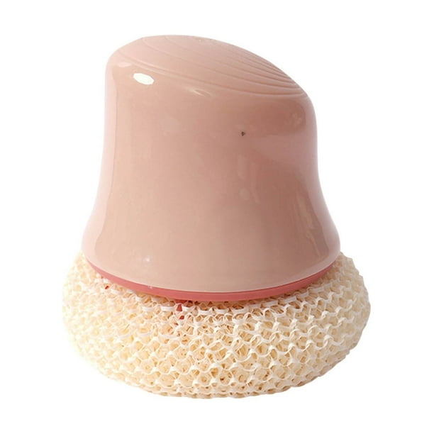 Cepillo para el cabello La bola de limpieza de cocina no se cae El mango de cinta, la bola de acero se puede reemplazar Cepillo para lavar platos
