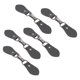 thumbnail image 1 of Black Clothing Hooks 5 Pairs Fashionable Metal Buckles for Coats and Sweaters Simple Design, 1 of 4