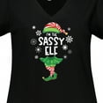 thumbnail image 4 of Inktastic Funny Christmas I'm the Sassy Elf with Shoes and Hat Women's Plus Size V-Neck T-Shirt, 4 of 5