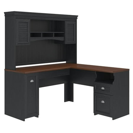 - Bush Fairview 2 Piece Office Set in Antique Black
