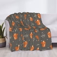 thumbnail image 3 of Fotbe cute fall fox leaf Manta de Franela con Estampado, Manta Ultrasuave para Cama, Sofá, Auto, Hipoalergénica y Antibolitas-80"x60", 3 of 6