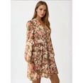 thumbnail image 4 of V-Neck Mini Dress with Floral Print, 4 of 7
