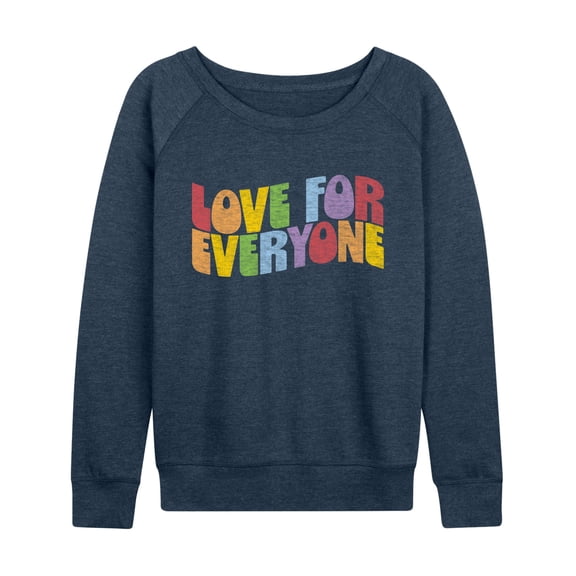 Instant Message - Love For Everyone - Women's French Terry Long Sleeve Pullover