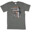 Titanfall Titan Fall Mens T-Shirt - Paint Lined Side Gun Image