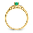 thumbnail image 2 of 14K Diamond & Emerald Ring in 14k Yellow Gold - Size 7, 2 of 3