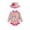 Pink3, variant on OOOUM Baby Girls Printed Long Sleeve Rash Guard Set Upf 50 Sun Protection Ruffle Hem Swimsuit With Matching Sun Hat Toddler Kids Cute Fashion Summer Beach Bathing Suit Sky Blue 15-18 Month