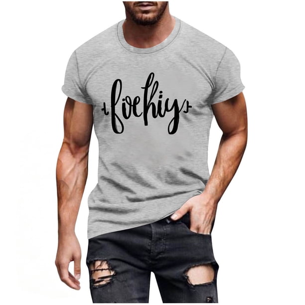 Camiseta de Manga Corta Impresa de Estilo Masculino, Tops Cortos para las Mujeres Pullover Casual Primavera Verano Uso Diario