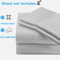 thumbnail image 4 of Universal Aft Berth 3 Piece 100% Egyptian Cotton 800TC The Best Boat V Berth Bedding Fits mattresses up to 12” Depth Durable & Easy Washable - Great Gift for Boaters ( Silver ), 4 of 4