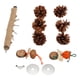 thumbnail image 2 of Soporte de conos de pino para loros, bolas de ratán de juguete, cuerda de cáñamo tejida, percha de madera para pájaros pequeños, periquitos y cacatúas, 2 of 8