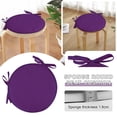 thumbnail image 2 of Mohdy 15" Washable Chair Pad,indoor/Outdoor Chair Pads,Round Seat Chair Pad,Round Cushions for Outdoor Furniture,Small Soft Sponge Seat Cushion,anti Slip Round Stool Cushion,Purple with Ties, 2 of 7