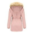 thumbnail image 4 of Manteau Long à Col Chaud pour Femmes, Vestes à Capuche, Parkas d'Hiver Slim, 4 of 8