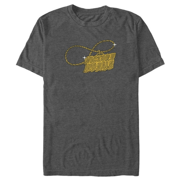 Men's Fortnite Victory Royale Gold Chain  T-Shirt - Charcoal Heather - 2X Large