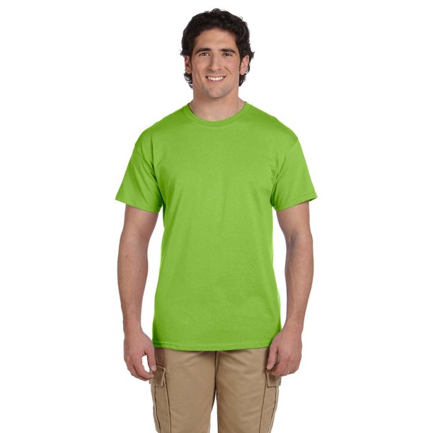 Hanes - Hanes 5170 Short Sleeve T-Shirt - Lime - 3X-Large - Walmart.com ...