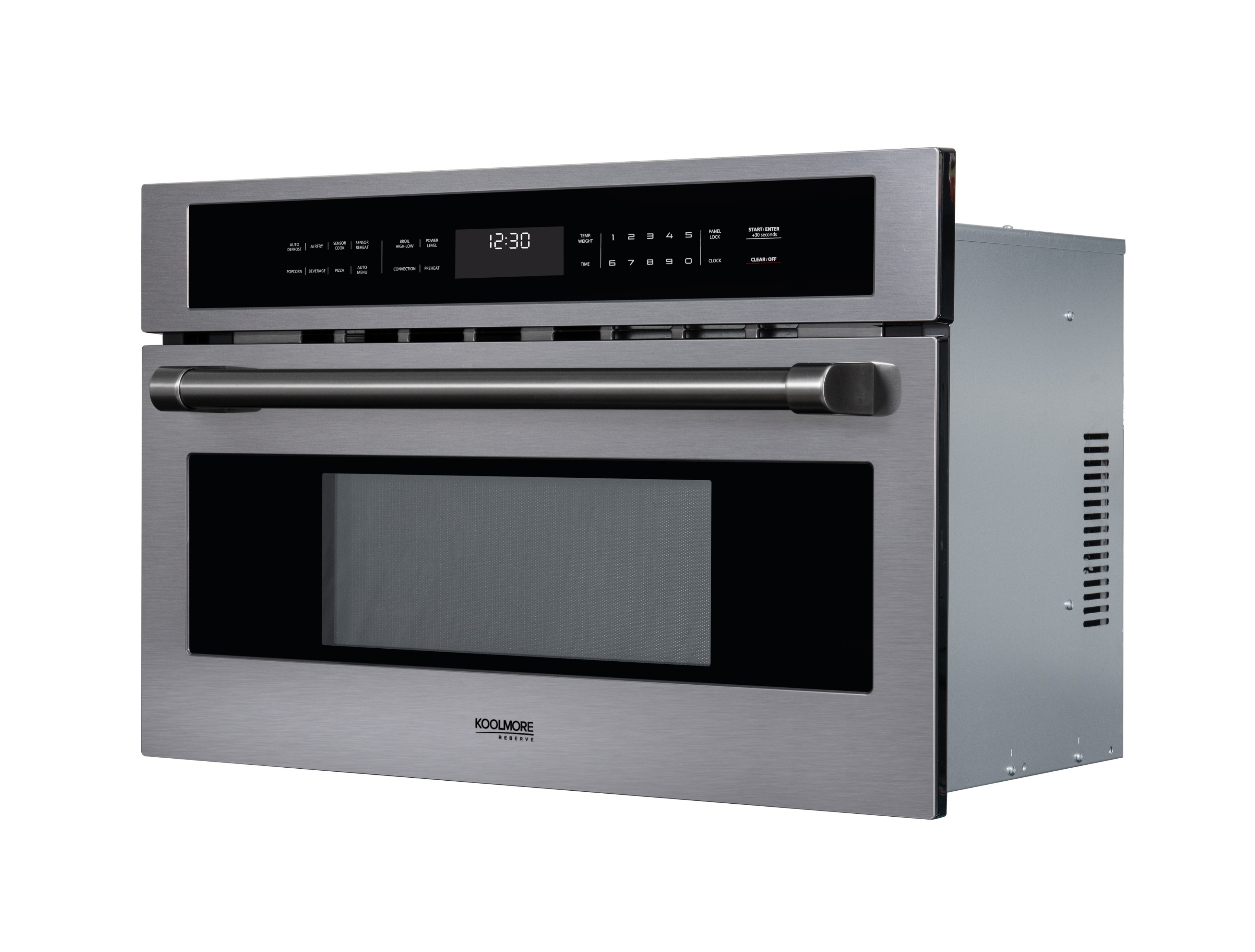 30 In. Black Stainless Steel Built-in Convection Microwave Oven with Speed and Sensor Cooking, 1.6 Cu. Ft.