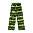 thumbnail image 5 of Women's Christmas Print Plush Pajama Pants, Soft and Comfortable Home Wear Trousers for Winter, Casual Sleepwear with Festive Design,Green,M, 5 of 5