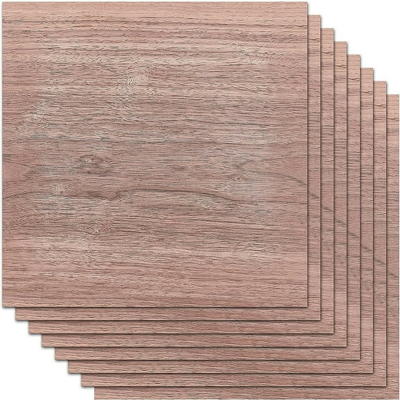 1bag 8 Sheets Walnut Wood sheet 30x30cm Square Hardwood Veneer Boards for Wood Craft DIY Project 0.5mm Think Wood