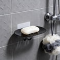 thumbnail image 4 of Weloille Soap Dish Holder 1 Piece, Wall Mounted Self Draining Soap Container, Waterproof Non Slip Bathroom Soap Storage Rack, Suitable for Shower Bathroom Kitchen Sink Countertop, 4 of 7