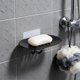 thumbnail image 4 of Jabonera adhesiva de pared con drenaje y ganchos para toallas | Jabonera sin taladro con ranuras de secado | Jabonera de baño con ganchos para toallas, 4 of 7