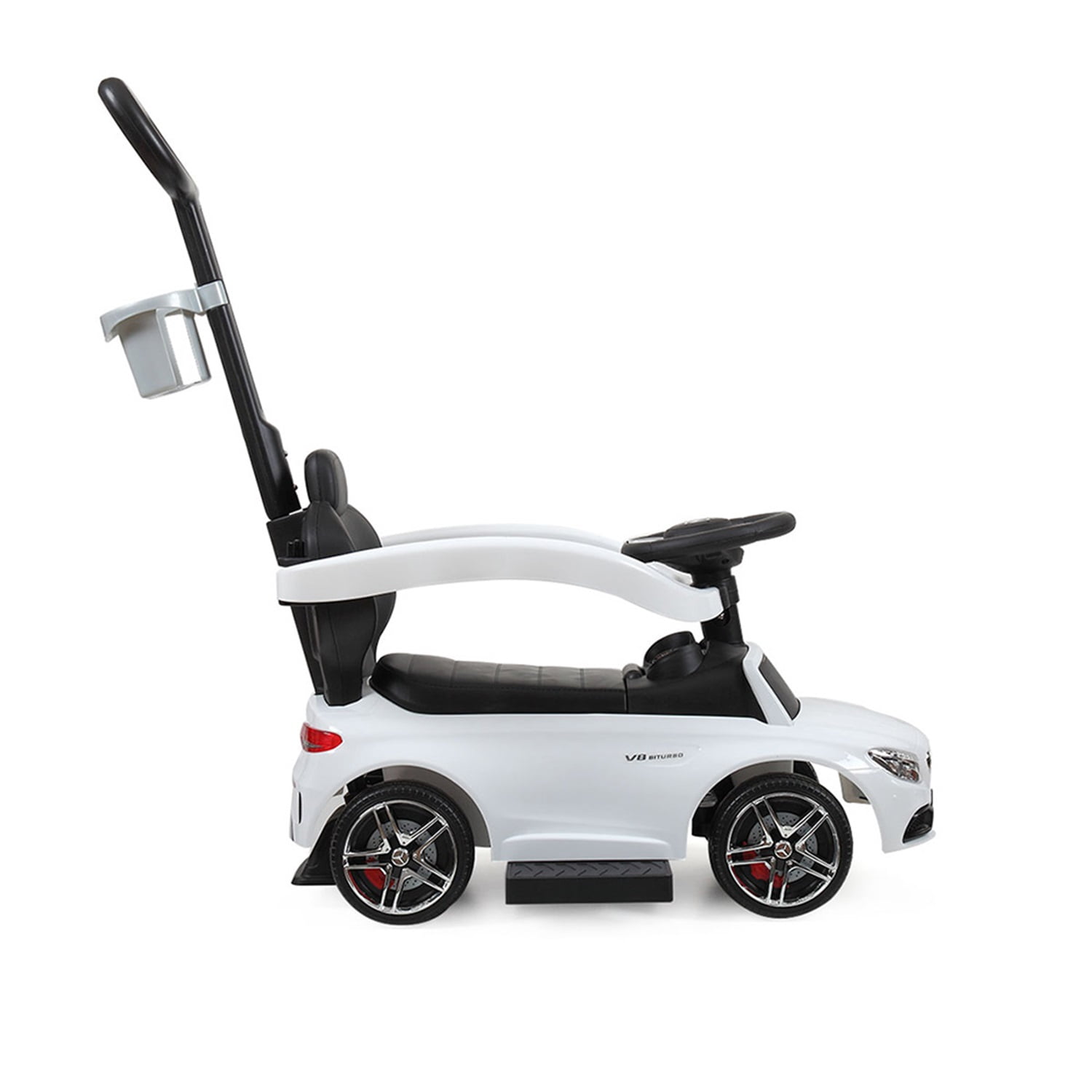 CIPACHO Kids Ride On Push Cars, Foot Operated Walker Stroller with Music, Horn, Multi Function Ride-On Stroller Push Car for Children Child, White