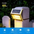 thumbnail image 6 of Solar Lights 2 Pack, 36Led Lights for Outdoor Stairs, Step, Fence, Yard, Patio, and Wall Lights Stainless Steel Warm White Lights Automatic Open And Close Decorative Lights Clearance, 6 of 7