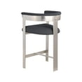thumbnail image 4 of Meridian Furniture Romeo Black Boucle Fabric Counter Stool (Set of 2), 4 of 7