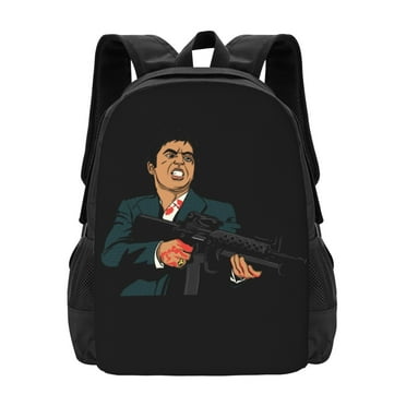 Scarface Backpack Women's Men's Fashion Schoolbag College Schoolbag Simple Large Capacity Shoulder Backpacks