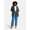 thumbnail image 2 of Terra & Sky Women’s Plus Chenille Boyfriend Cardigan Sweater, Midweight, Sizes 0X-5X, 2 of 5
