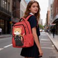 thumbnail image 6 of HELLHERO Water Resistant Bookbag for School Elementary School, Polyester traspirante Kids Backpack, Stacked Cats in Love, 6 of 6