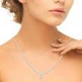 thumbnail image 4 of Mauli Jewels Engagement Necklace for Women 0.25 Carat Tangled Diamond Pendant 4 prongs 14K White Gold With 18'' Chain|Silver Chain, 4 of 7