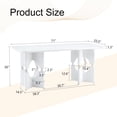 thumbnail image 2 of Hi loPres 71" White Faux Marble Dining Table for 6-8, Modern Rectangular Kitchen Desk with Sculptural Hollow-Out Base for Apartment & Home Office Use, 2 of 7