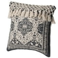 thumbnail image 3 of 16" Handwoven Cotton Throw Pillow Cover with Traditional Pattern and Tasseled Top, 3 of 3