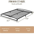 thumbnail image 2 of Full Size Metal Bed Frame,Platform Full Bed Frame with Arch Design,6 Inch Heavy Duty Strong Support Slats,Sturdy Mattress Foundation,Easy Assembly,No Box Spring Needed，Black, 2 of 8