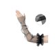 thumbnail image 3 of INSPIRAR CHIC Guantes sin dedos de malla con mangas de tul rizadas para mujeres, 1 par, negro, talla única, 3 of 6