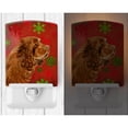 thumbnail image 2 of Caroline's Treasures SS4717CNL Sussex Spaniel Red Green Snowflake Holiday Christmas Ceramic Night Light, 6x4x3",, 2 of 2